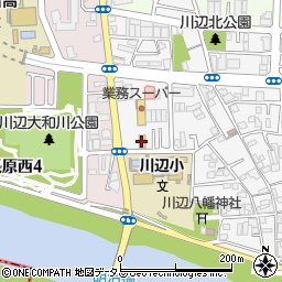 ローソン長吉川辺一丁目店周辺の地図