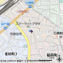 リパーク倉敷川西町第３駐車場周辺の地図