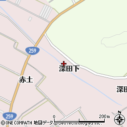 愛知県田原市伊良湖町（深田下）周辺の地図