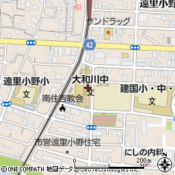 大阪市立大和川中学校周辺の地図