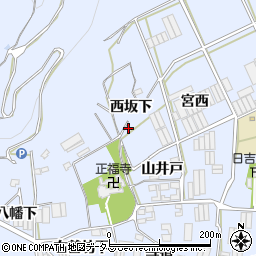 愛知県田原市小塩津町西坂下周辺の地図