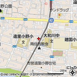 大阪府大阪市住吉区遠里小野周辺の地図