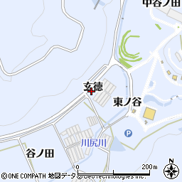 愛知県田原市和地町玄徳周辺の地図