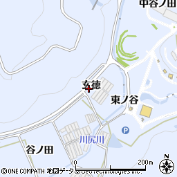 愛知県田原市和地町（玄徳）周辺の地図