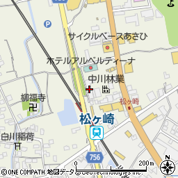中川林業三雲工場周辺の地図