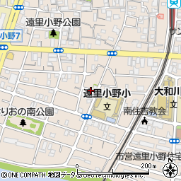 大阪府大阪市住吉区遠里小野6丁目15周辺の地図