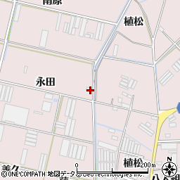 愛知県田原市堀切町永田周辺の地図
