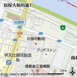 大阪府堺市堺区松屋町周辺の地図