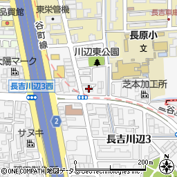 ドミノ・ピザ　長吉川辺店周辺の地図