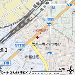 岡山県倉敷市川西町周辺の地図