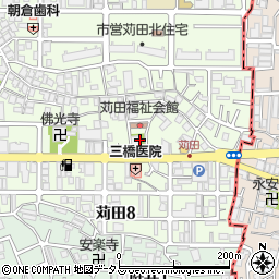 大阪府大阪市住吉区苅田6丁目10周辺の地図