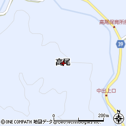 三重県伊賀市高尾周辺の地図