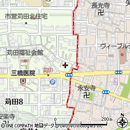 大阪府大阪市住吉区苅田6丁目2周辺の地図