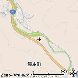 奈良県天理市滝本町周辺の地図