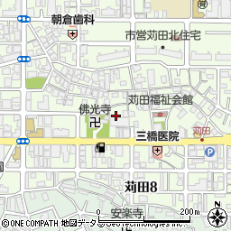 大阪府大阪市住吉区苅田6丁目11周辺の地図