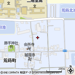 奈良県天理市荒蒔町周辺の地図