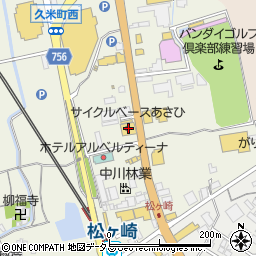 サイクルベースあさひ松阪店周辺の地図