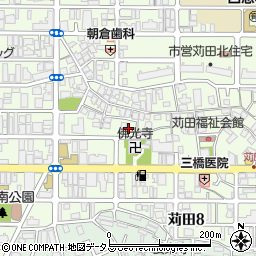大阪府大阪市住吉区苅田6丁目周辺の地図