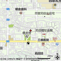 大阪府大阪市住吉区苅田6丁目12周辺の地図