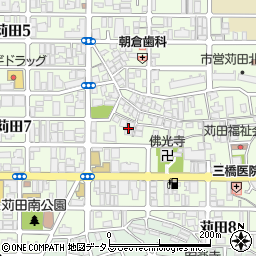 大阪府大阪市住吉区苅田6丁目17周辺の地図