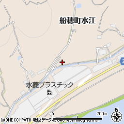 岡山県倉敷市船穂町水江周辺の地図