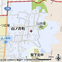 大阪府柏原市山ノ井町周辺の地図