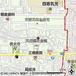 大阪府大阪市住吉区苅田6丁目8周辺の地図