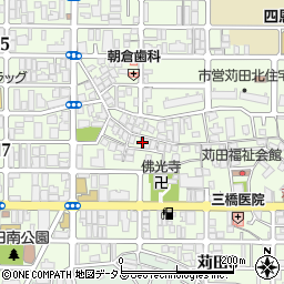 大阪府大阪市住吉区苅田6丁目14周辺の地図