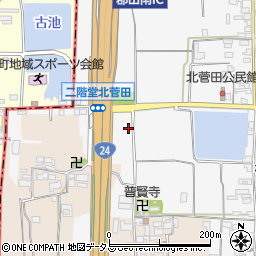 奈良県天理市二階堂北菅田町周辺の地図