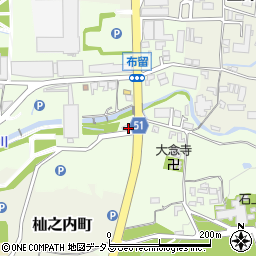 奈良県天理市布留町周辺の地図