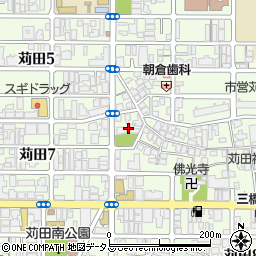 大阪府大阪市住吉区苅田6丁目16周辺の地図