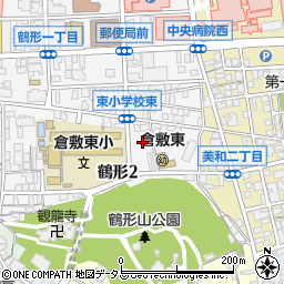 鶴形2丁目公園周辺の地図