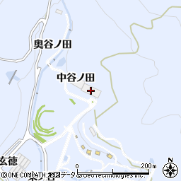 愛知県田原市和地町中谷ノ田周辺の地図