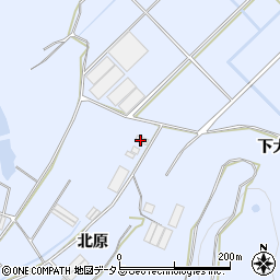 愛知県田原市和地町北原周辺の地図