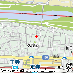 モスバーガー JR王寺店周辺の地図