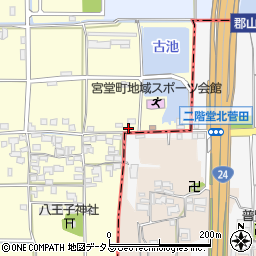 奈良県大和郡山市宮堂町3周辺の地図