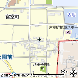 奈良県大和郡山市宮堂町21周辺の地図