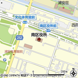 岡山市役所南区役所　地域整備課維持第１係周辺の地図