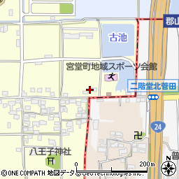 奈良県大和郡山市宮堂町4周辺の地図