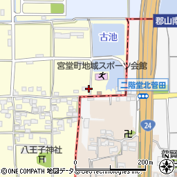 奈良県大和郡山市宮堂町2周辺の地図