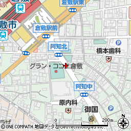 岡山県倉敷市阿知周辺の地図