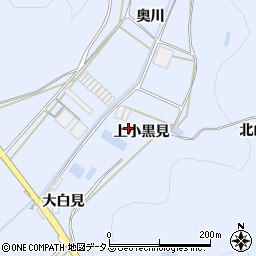 愛知県田原市和地町上小黒見周辺の地図