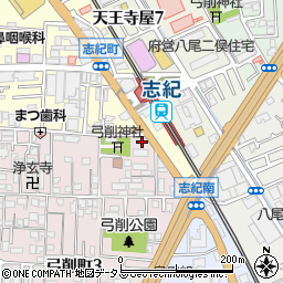池田泉州銀行八尾支店周辺の地図