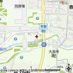 奈良県天理市布留町116周辺の地図