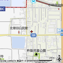 奈良県天理市二階堂上ノ庄町3周辺の地図