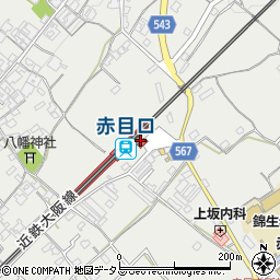 赤目口駅周辺の地図