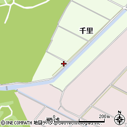 愛知県田原市西山町千里周辺の地図