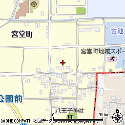 奈良県大和郡山市宮堂町25周辺の地図