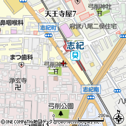 八尾志紀郵便局周辺の地図