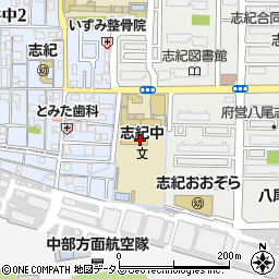 大阪府八尾市志紀町西2丁目周辺の地図